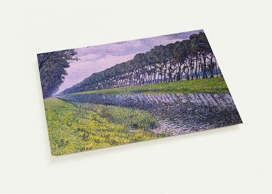 CANAL IN FLANDERS 1894 1 By Theo van Rysselberghe Pack of 10 Post Cards | Theo van Rysselberghe Post Cards | A6 (10.5 x 14.8 cm) - 4.1 x 5.8 inches