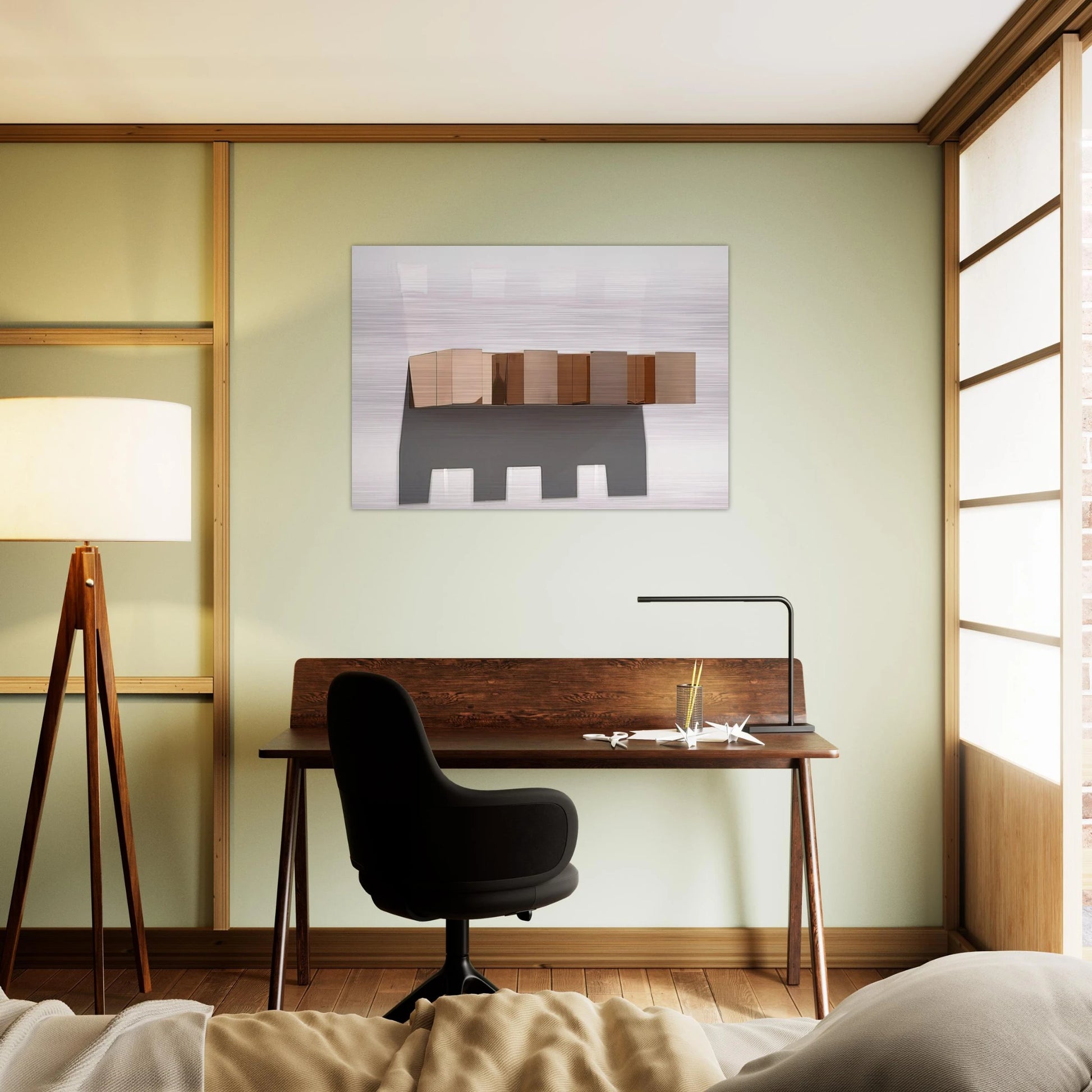 Untitled 72-22 Bernstein - 1972 - Donald Judd Brushed Aluminum Print - 70x100 cm / 28x40 inches | Donald Judd Aluminum Print | Donald Judd Prints