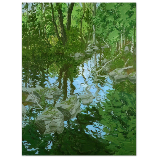 Neil Welliver - Maine Woodland.png - 1970  75x100 cm / 30x40inches Fine Art Poster