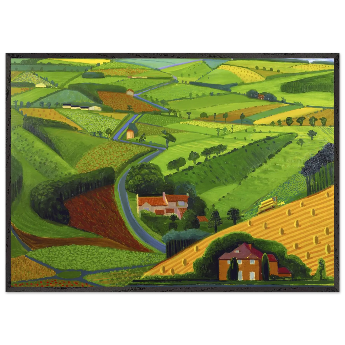 David Hockney - David Hockney Wall art - 40x50 cm / 16x20 Inches - Premium Wooden Framed Poster With Fine Art Paper - Wood frame