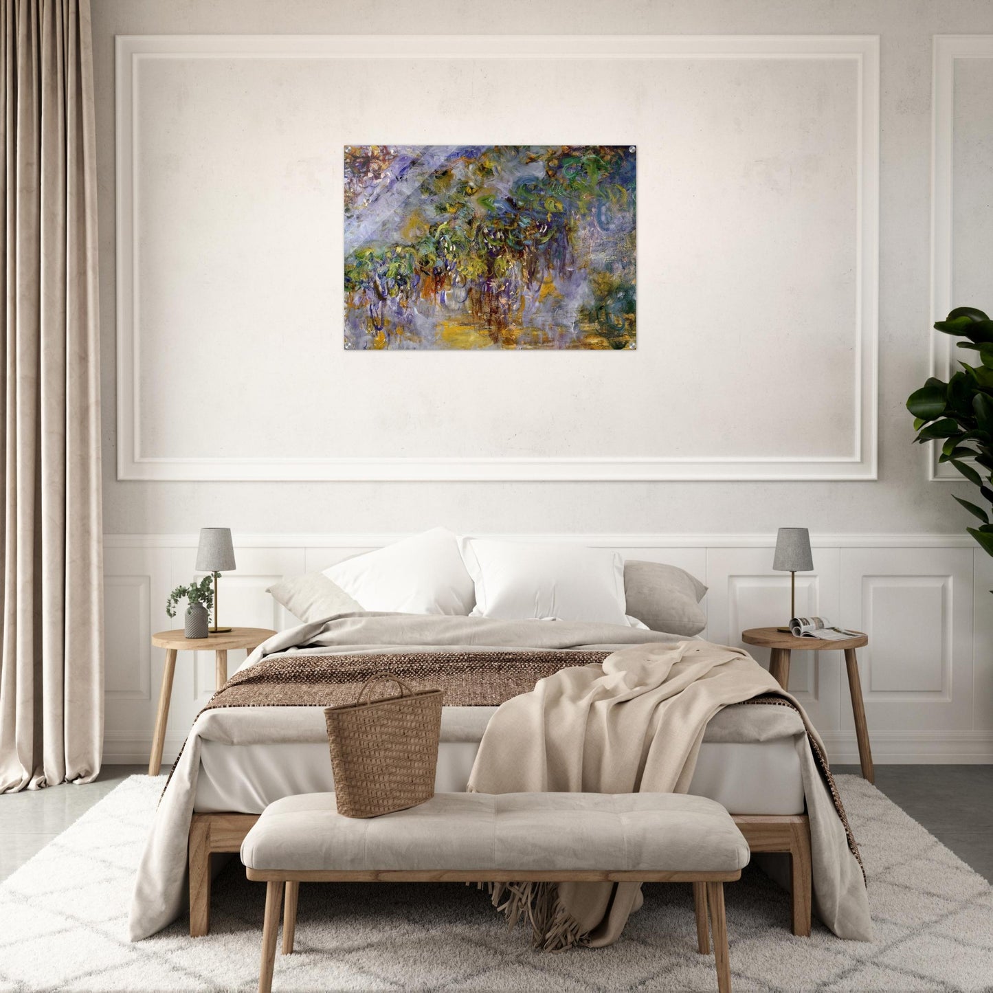 Wisteria right half - claude monet Acrylic Print - 70x100 cm / 28x40″ inches