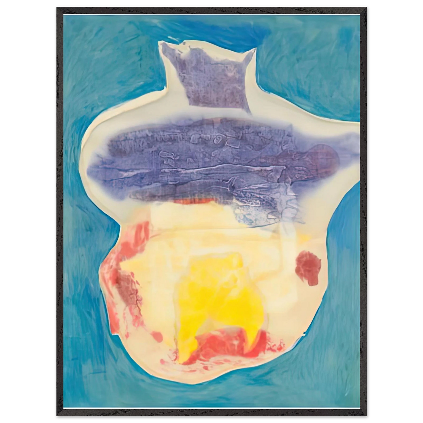 Helen Frankenthaler - Narcissus, 1963- Wall Art - 21x29.7 cm / 8x12" - Premium Wooden Framed Poster With Fine Art Paper-canvas - White frame