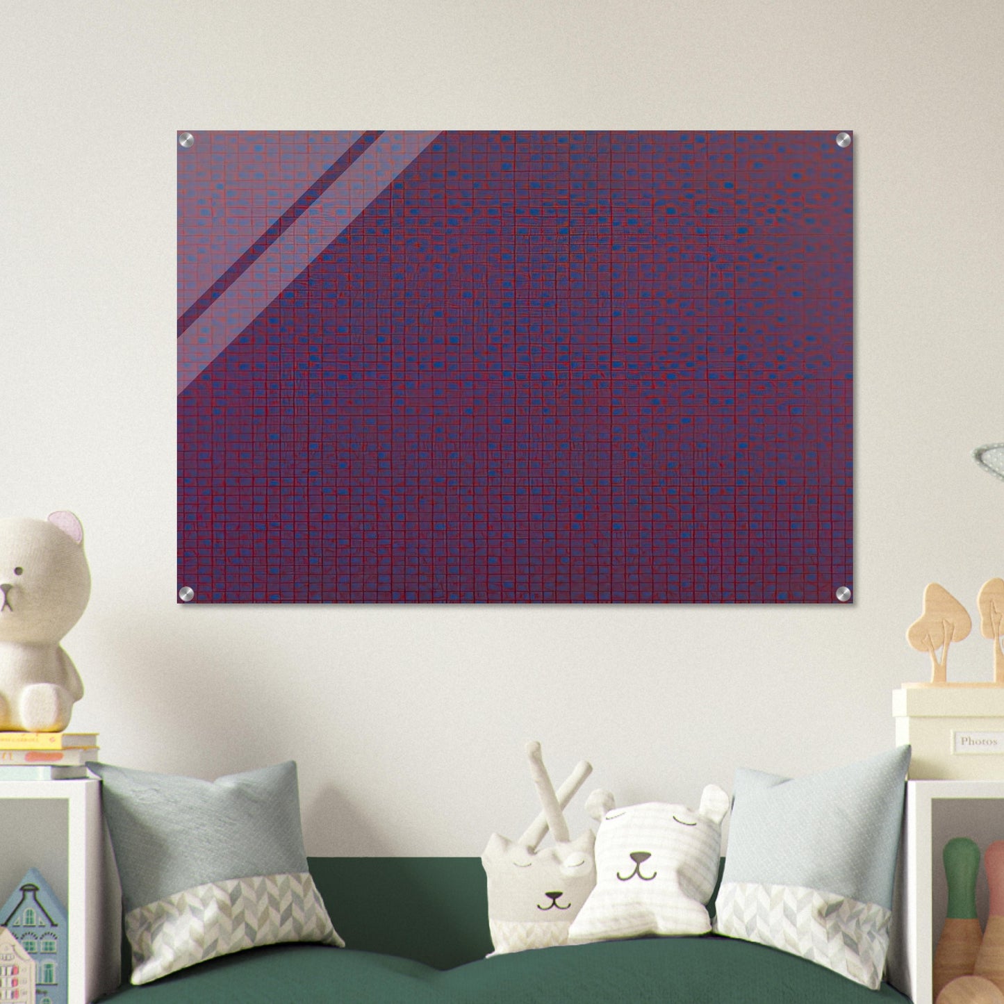 4 trames 22°5, 45°, 67°5, 90° - 1969 - Francois Morellet Acrylic Print - 70x100 cm / 28x40″ inches | Francois Morellet Wall Art | Francois Morellet Prints