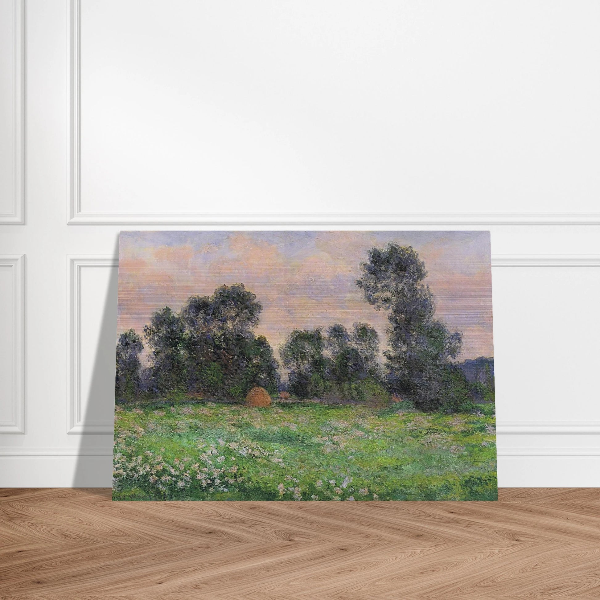 Meadow in Giverny - claude monet Brushed Aluminum Print - 70x100 cm / 28x40 inches | claude monet Aluminum Print | claude monet Prints