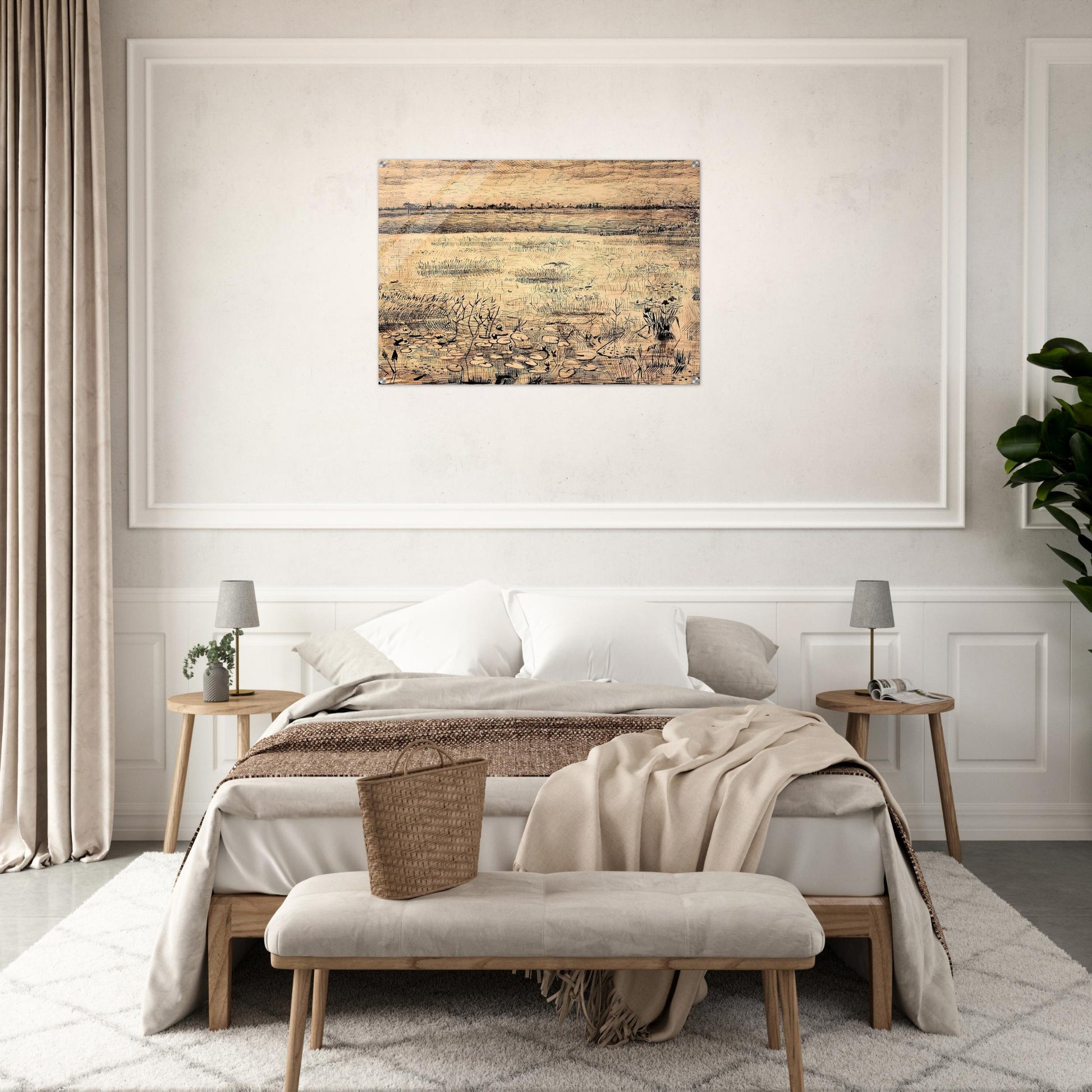 Marsh with Water Lillies - Vincent van Gogh Acrylic Print - 70x100 cm / 28x40″ inches
