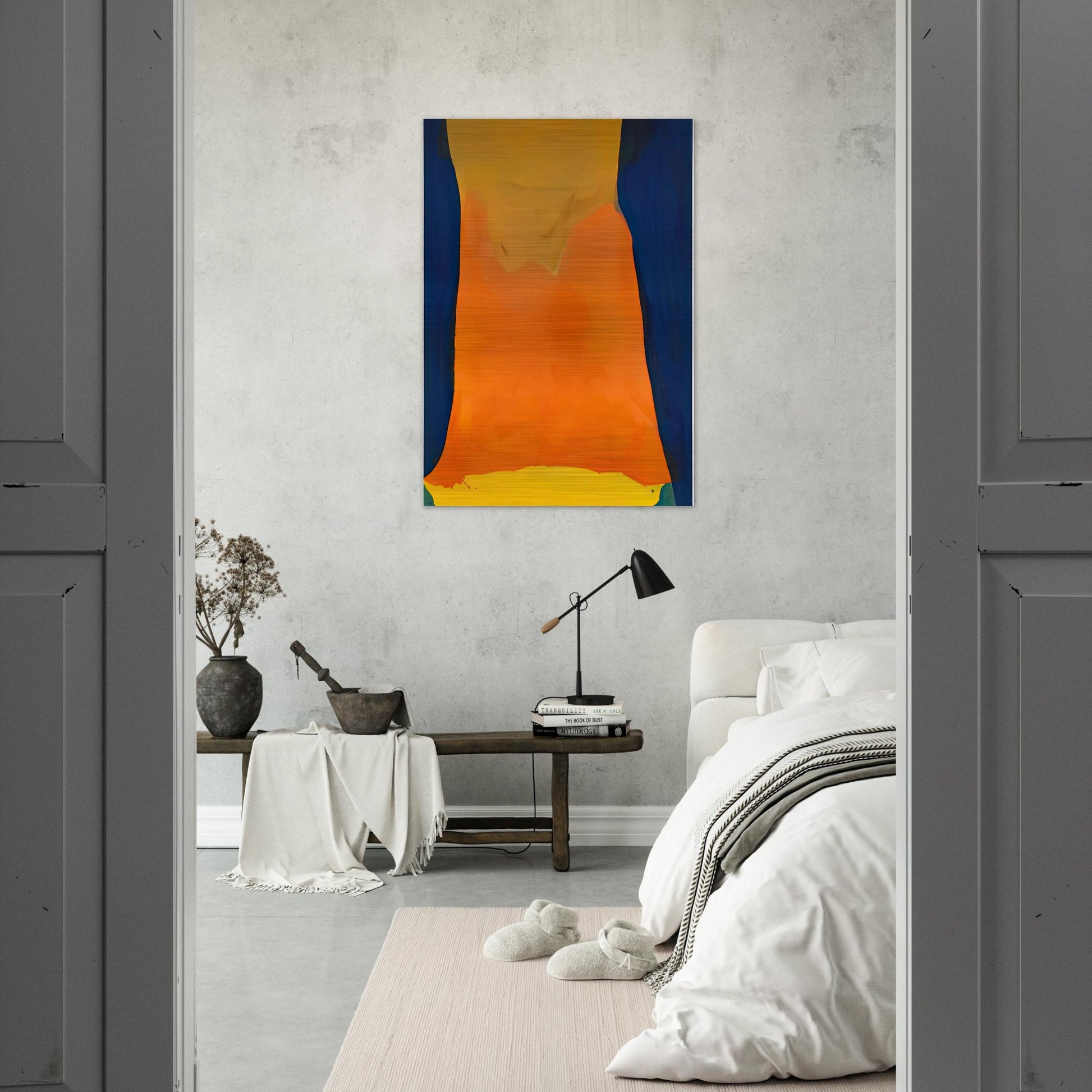 Orange Mood, 1963-64- - Helen Frankenthaler Brushed Aluminum Print - 70x100 cm / 28x40 inches | Helen Frankenthaler Aluminum Print | Helen Frankenthaler Prints
