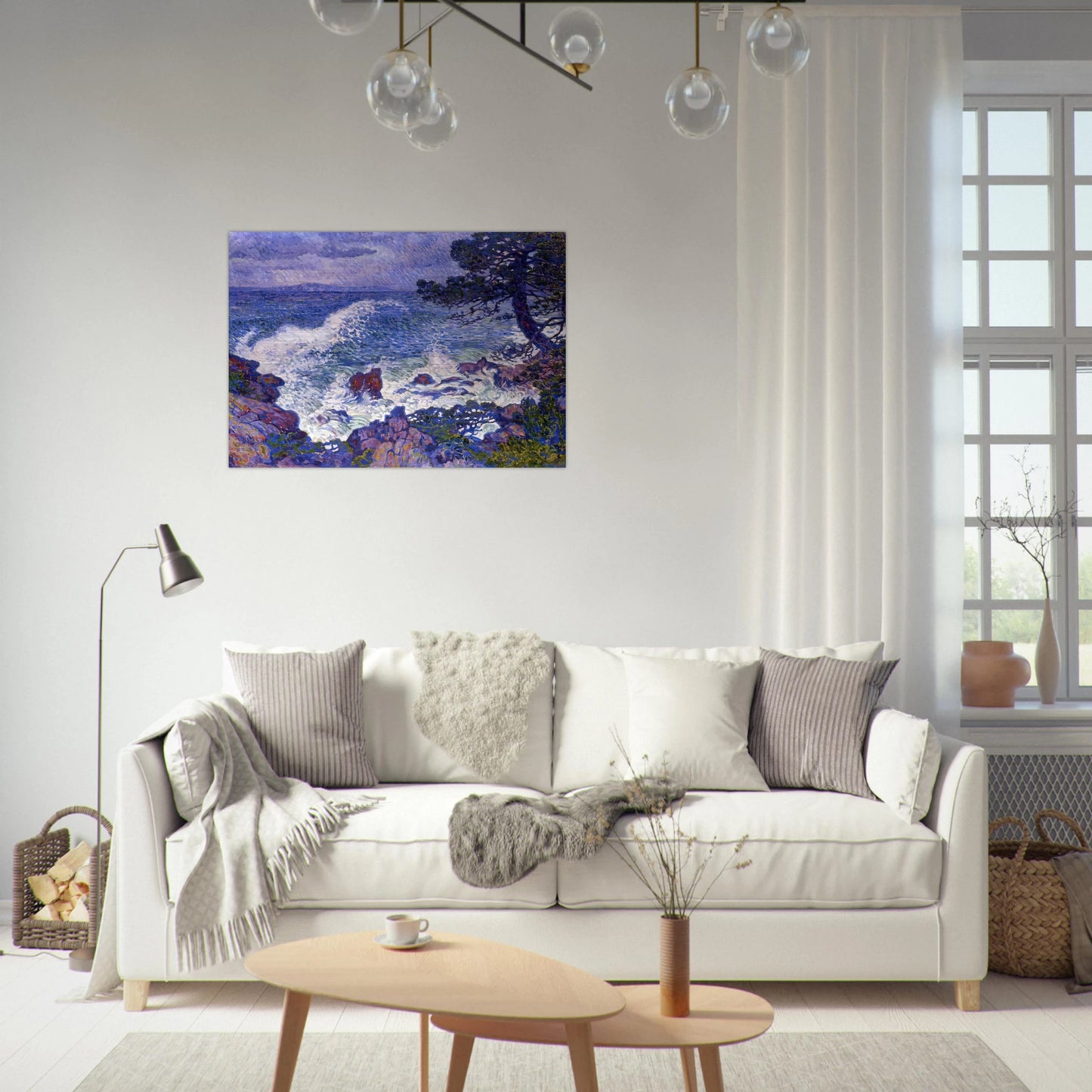 EAST WIND 1904 - Theo van Rysselberghe Brushed Aluminum Print - 70x100 cm / 28x40 inches | Theo van Rysselberghe Aluminum Print | Theo van Rysselberghe Prints