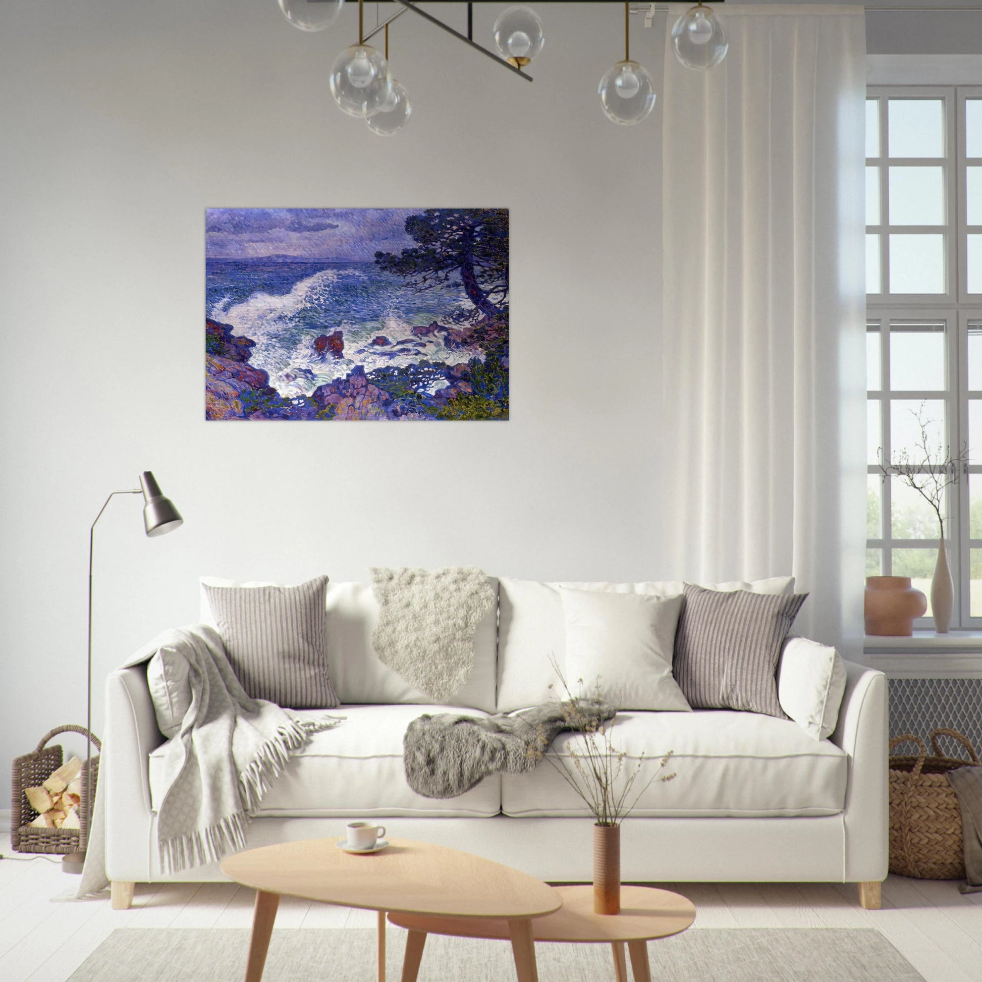 EAST WIND 1904 - Theo van Rysselberghe Brushed Aluminum Print - 70x100 cm / 28x40 inches | Theo van Rysselberghe Aluminum Print | Theo van Rysselberghe Prints