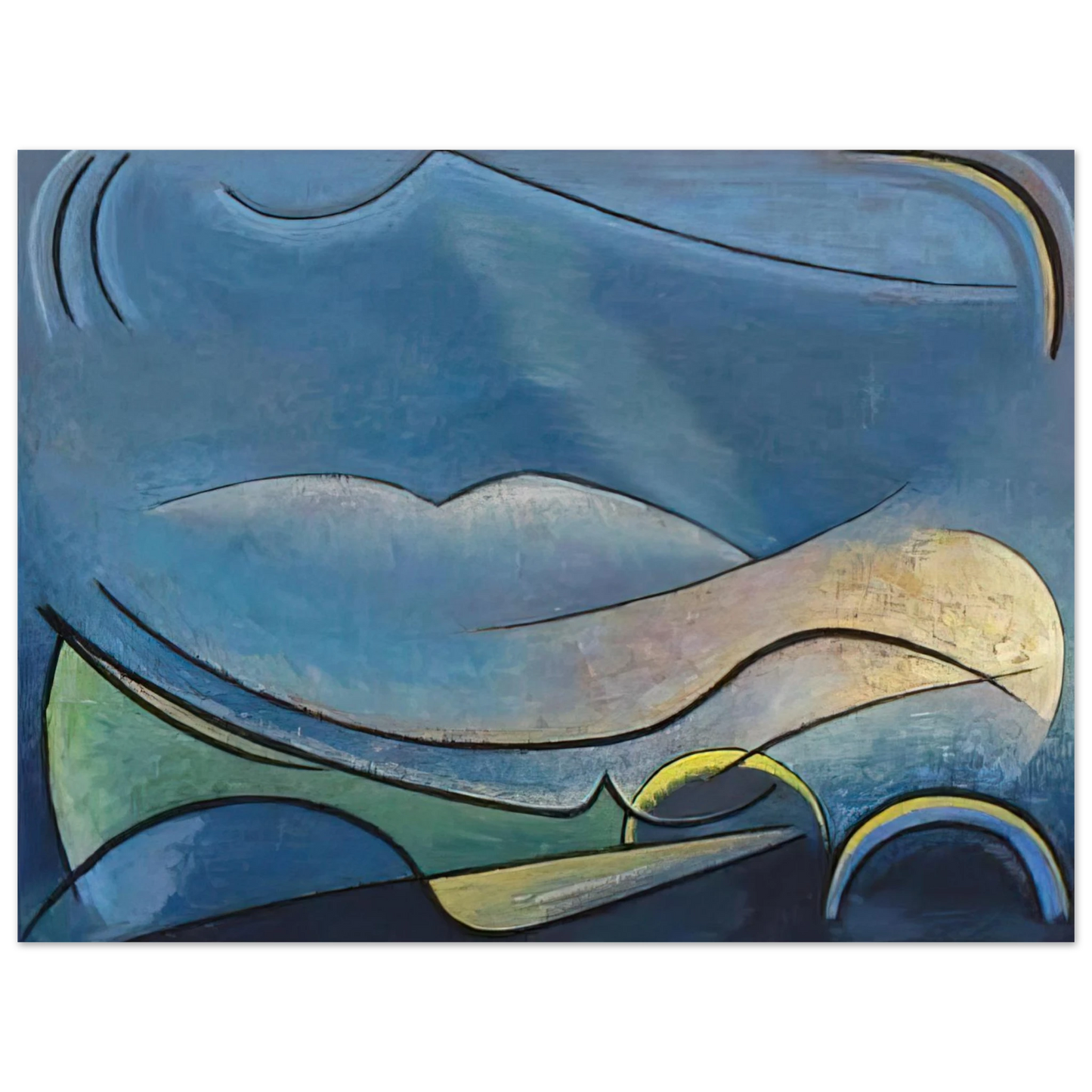 Lawren Harris - The Spirit of Remote Hills - 1958  75x100 cm / 30x40inches Fine Art Poster