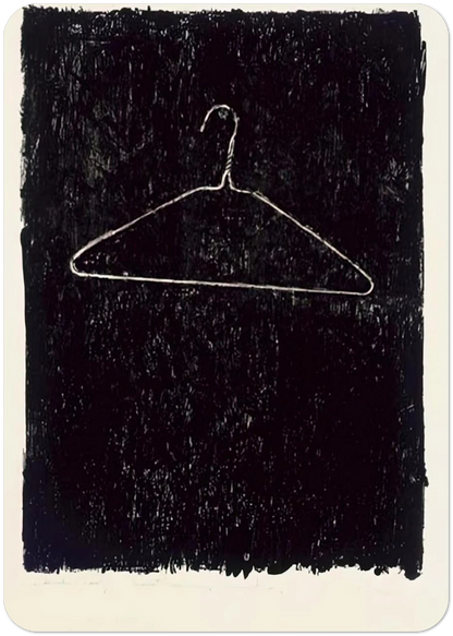 COAT HANGER II By Jasper Johns Pack of 10 Post Cards | Jasper Johns Post Cards | A6 (10.5 x 14.8 cm) - 4.1 x 5.8 inches