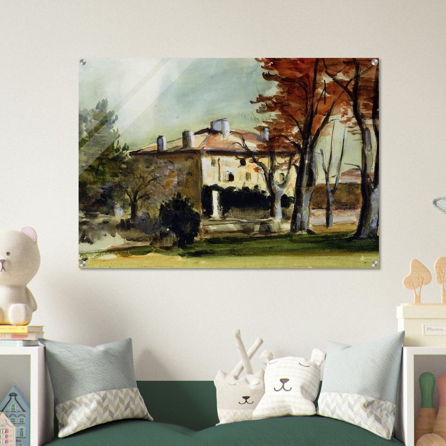 The Manor House at Jas de Bouffan - Paul Cézanne Acrylic Print - 70x100 cm / 28x40″ inches | Paul Cézanne Wall Art | Paul Cézanne Prints