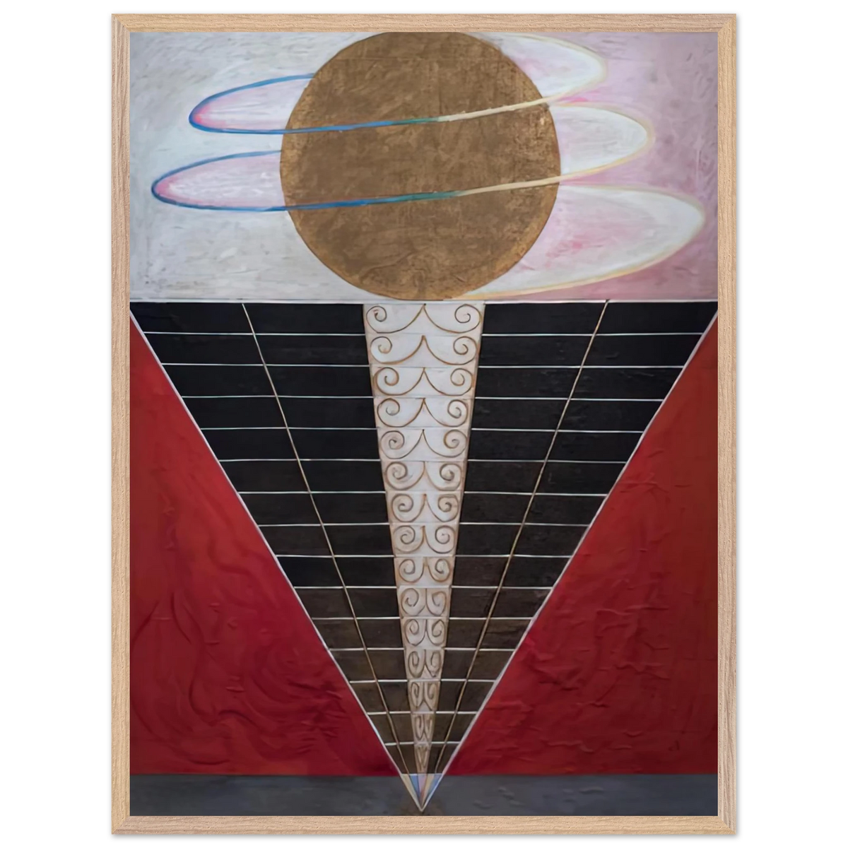 Hilma af Klint - ALTARPIECE NO 2 1915 Wall art - 20x25 cm / 8x10 inches - Premium Wooden Framed Poster With Fine Art Paper-canvas - Black frame
