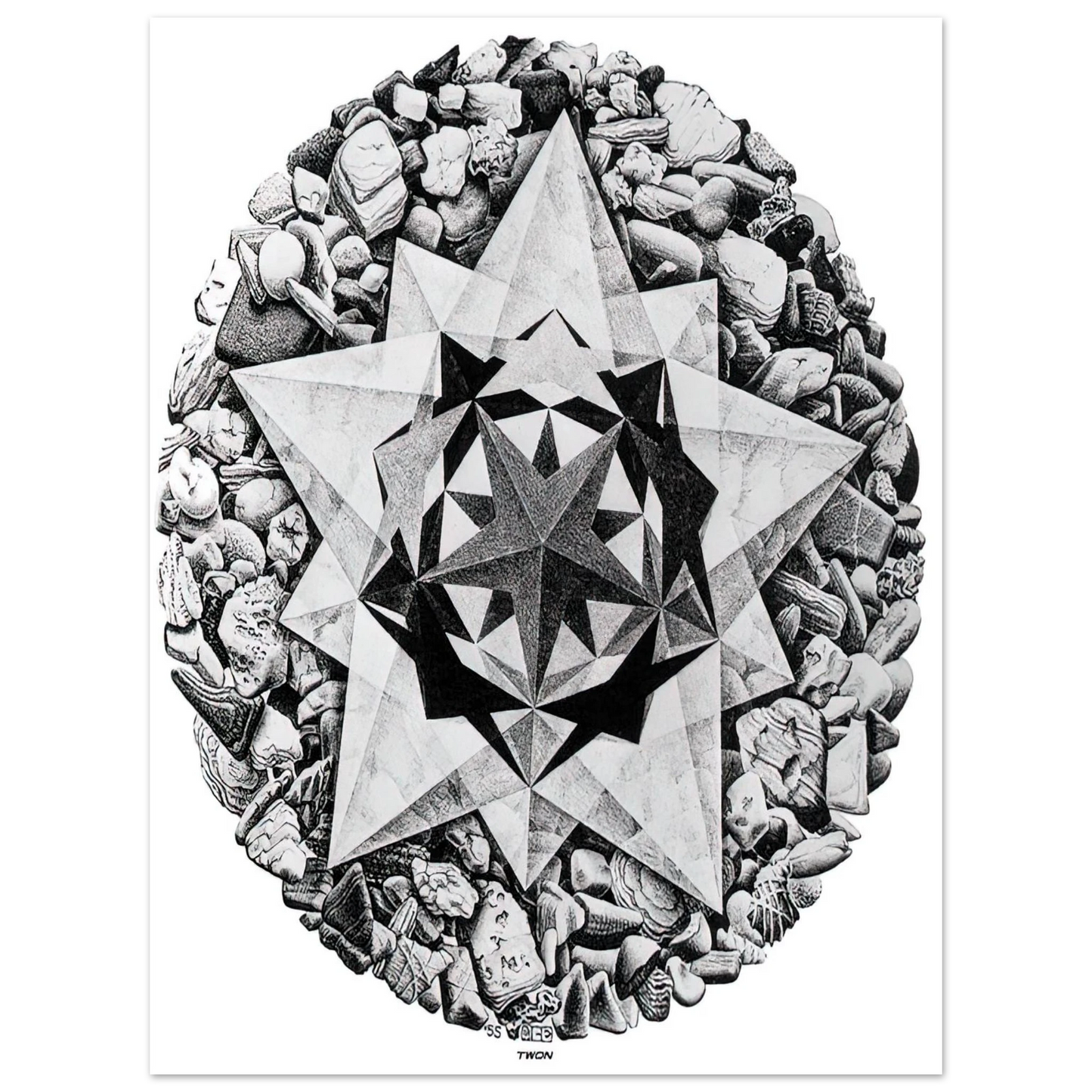 MC Escher - ESCHER (1) Wall Art - 21x29.7 cm / 8x12" - Fine Art Poster-canvas - -