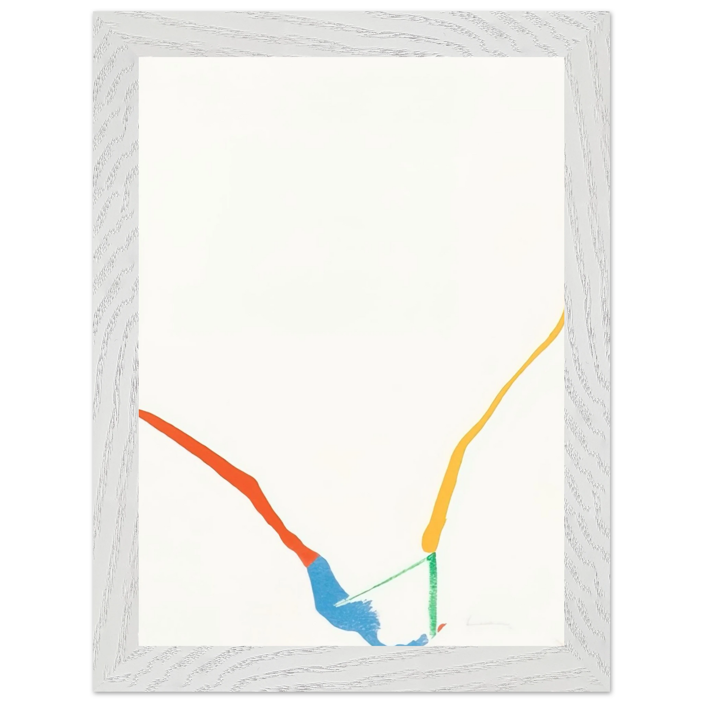 Helen Frankenthaler - What Red Lines Can Do - 1970 Wall art - A1 (59.4 x 84.1  cm) - Premium Wooden Framed Poster With Fine Art Paper-canvas - White frame