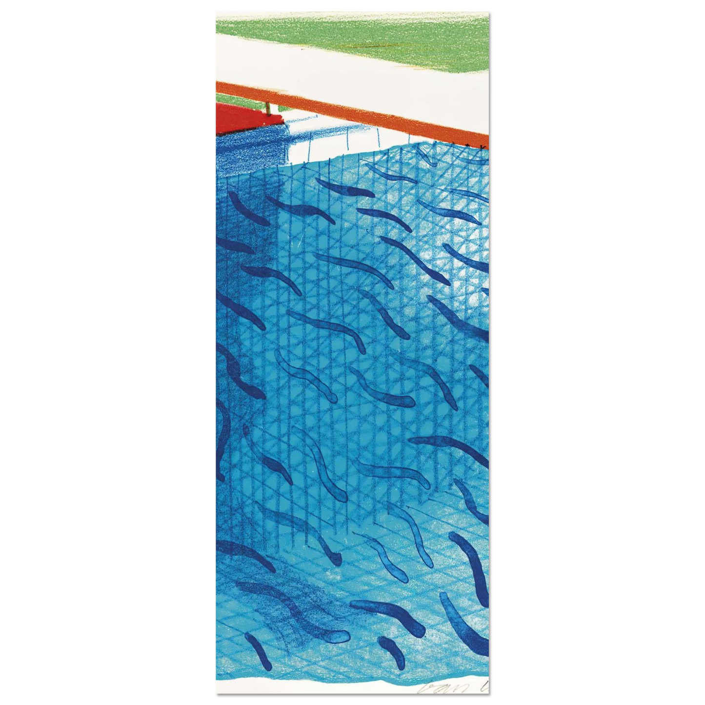 David Hockney - David Hockney Wall art - 15x20 cm / 6x8 inches - Premium Wooden Framed Poster With Fine Art Paper-canvas - Wood frame