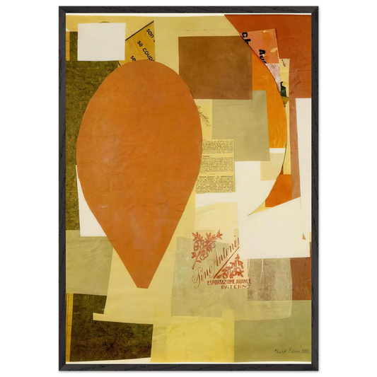 PINO ANTONI 1934 - Kurt Schwitters 70x100 cm / 28x40 inches Framed Art Print – Black Wooden Frame