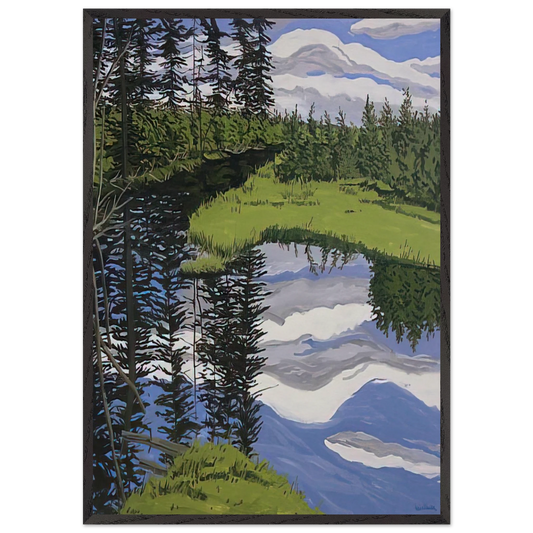 Illusory Flowage - 1996 - Neil Welliver 70x100 cm / 28x40 inches Framed Art Print – Black Wooden Frame
