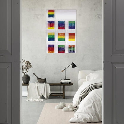 COLOR NUMERAL SERIES ULAE 59 68 1969 - Jasper Johns Brushed Aluminum Print - 70x100 cm / 28x40 inches | Jasper Johns Aluminum Print | Jasper Johns Prints