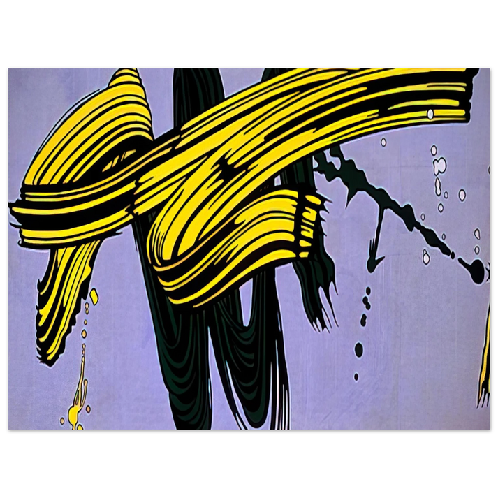 Roy Lichtenstein - YELLOW AND GREEN BRUSHSTROKES 1966  75x100 cm / 30x40inches Fine Art Poster