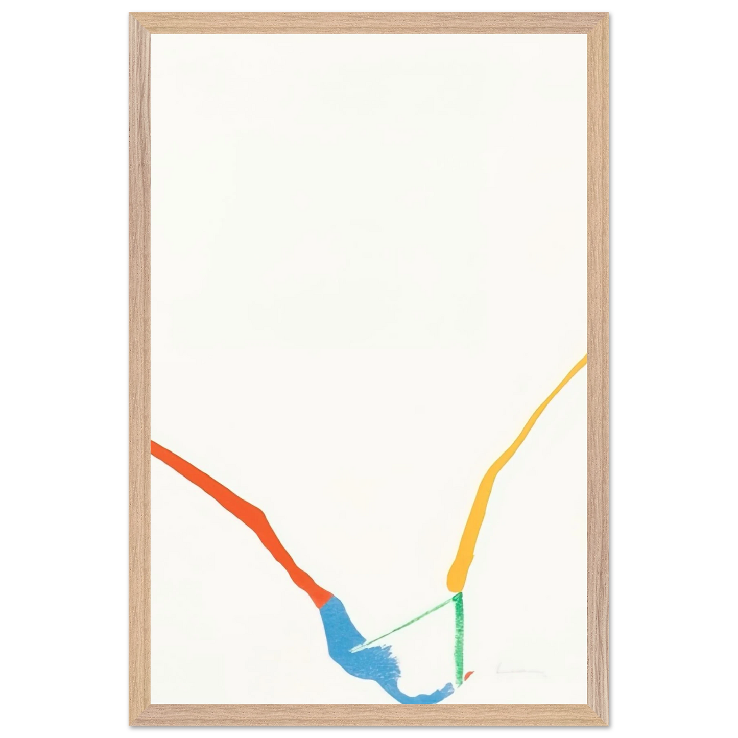 Helen Frankenthaler - What Red Lines Can Do - 1970 Wall art - 40x60 cm / 16x24 inches - Fine Art Poster-canvas - -