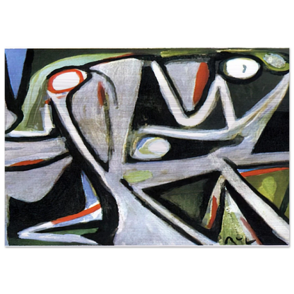 Desertique - 1981 - Bram van Velde Brushed Aluminum Print - 70x100 cm / 28x40 inches | Bram van Velde Aluminum Print | Bram van Velde Prints