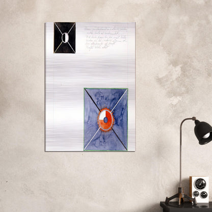 ATOM SERIES NO 8 ATOM ON THE ETHER PLANE IS IN CONSTANT CHANGE BETWEEN REST AND ACTIVITY AT THE 1917 - Hilma af Klint Brushed Aluminum Print - 70x100 cm / 28x40 inches | Hilma af Klint Aluminum Print | Hilma af Klint Prints