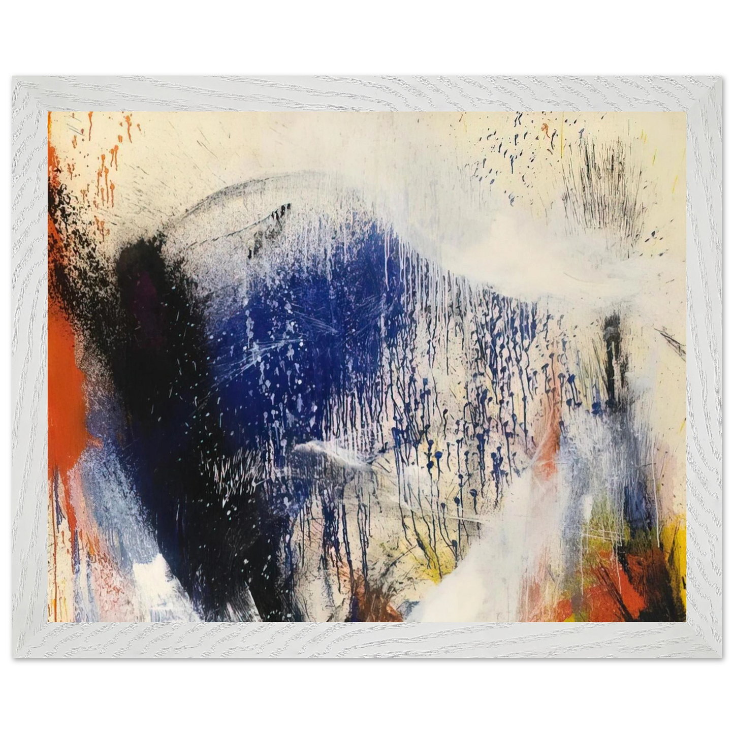 Helen Frankenthaler - Untitled - 1960 Wall art - 45x60 cm / 18x24 inches - Premium Wooden Framed Poster With Fine Art Paper-canvas - White frame