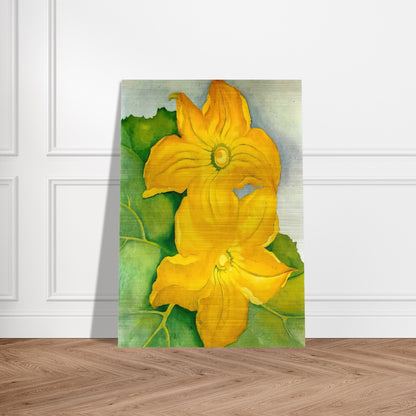 Squash Blossoms I - Georgia O'Keeffe Brushed Aluminum Print - 70x100 cm / 28x40 inches | Georgia O'Keeffe Aluminum Print | Georgia O'Keeffe Prints