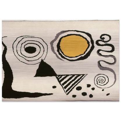 CERCLE JAUNE 1953 - Alexander Calder Brushed Aluminum Print - 70x100 cm / 28x40 inches | Alexander Calder Aluminum Print | Alexander Calder Prints