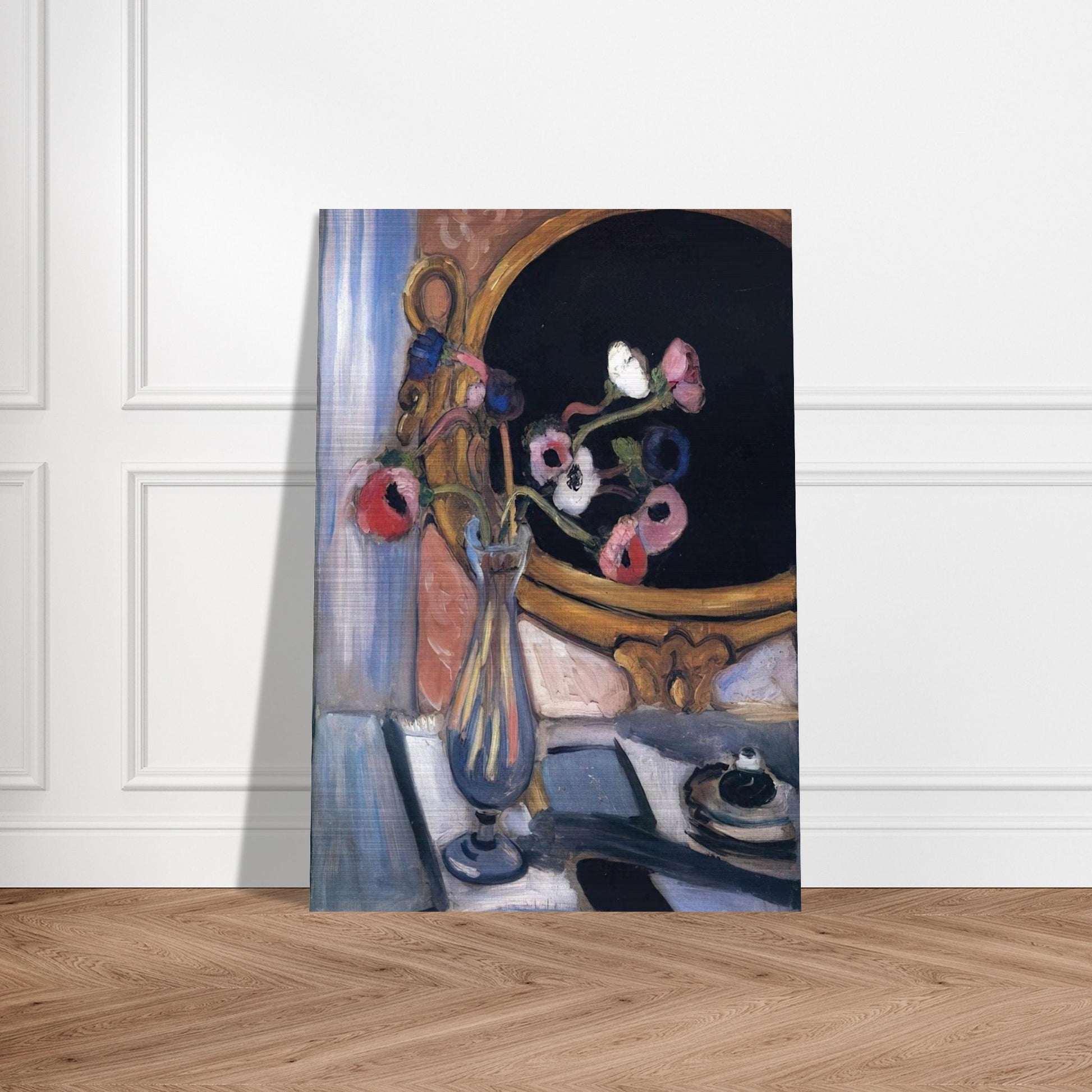 ANEMONE AND MIRROR 1920 - Henri Matisse Brushed Aluminum Print - 70x100 cm / 28x40 inches | Henri Matisse Aluminum Print | Henri Matisse Prints