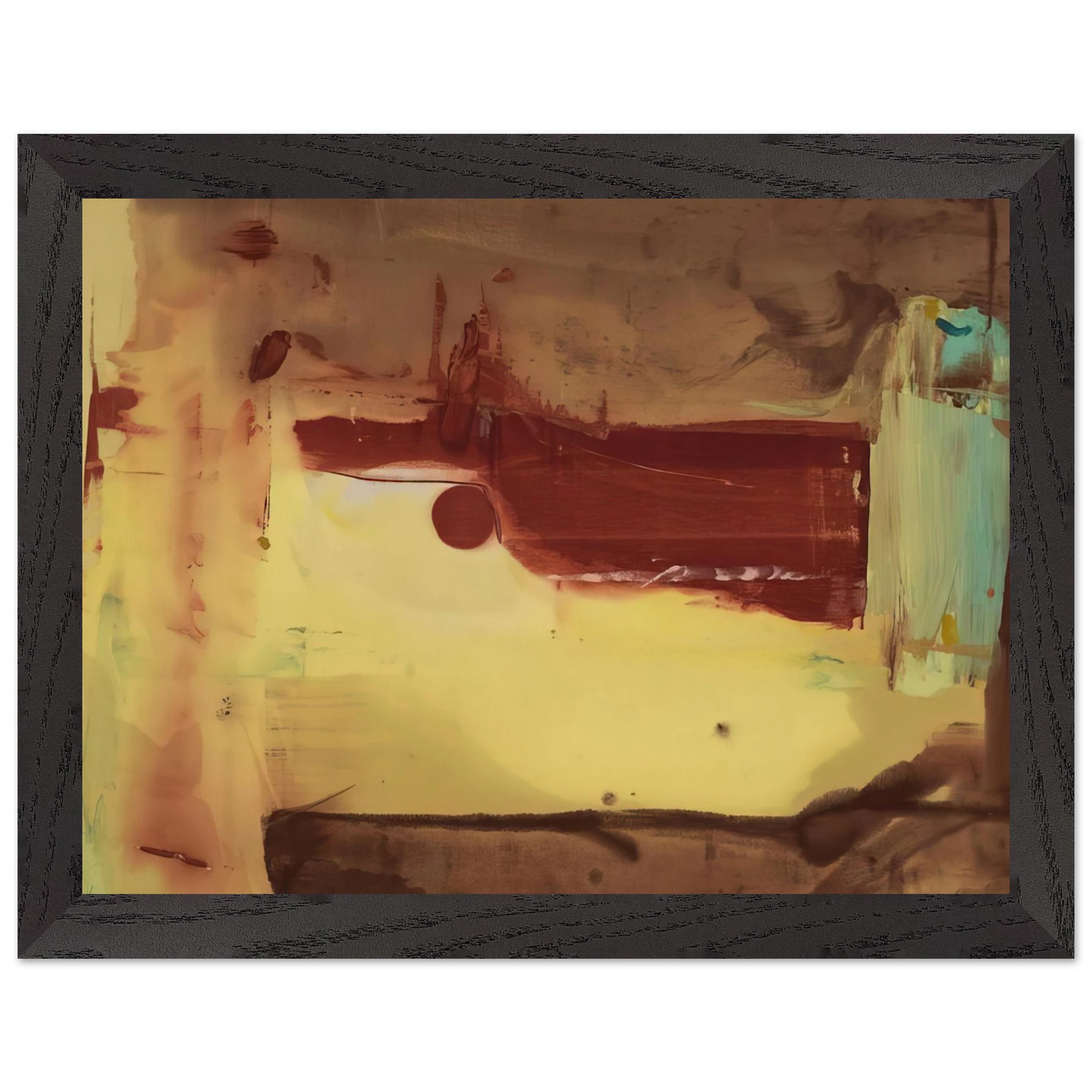 Helen Frankenthaler - Desert Pass - 1976 Wall art - 60x80 cm / 24x32 inches - Premium Wooden Framed Poster With Fine Art Paper-canvas - Wood frame