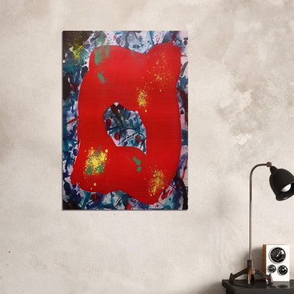 Untitled  SFE 071  - Sam Francis Brushed Aluminum Print - 70x100 cm / 28x40 inches | Sam Francis Aluminum Print | Sam Francis Prints