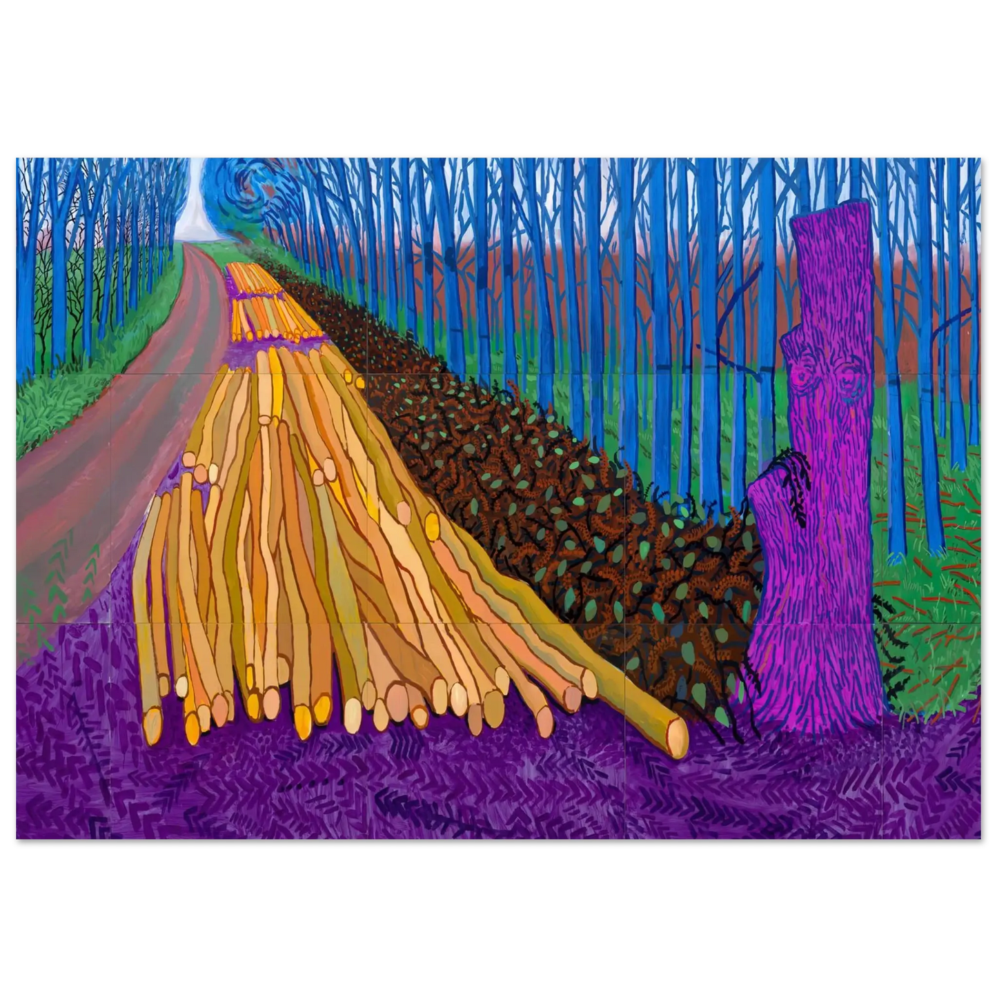 David Hockney - David Hockney Wall art - 21x29.7 cm / 8x12" - Premium Wooden Framed Poster With Fine Art Paper - Black frame