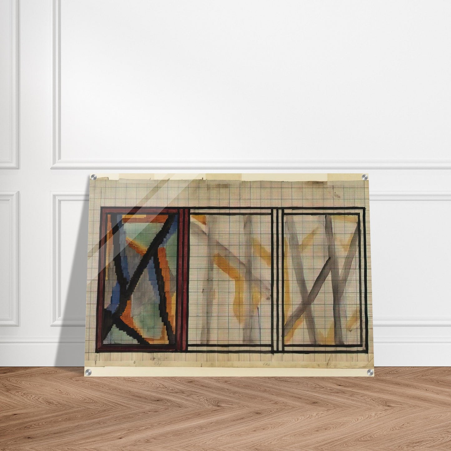 PRELIMINARY DESIGN FOR LADY HAMILTON RUG 1914 - Vanessa Bell Acrylic Print - 70x100 cm / 28x40″ inches | Vanessa Bell Wall Art | Vanessa Bell Prints