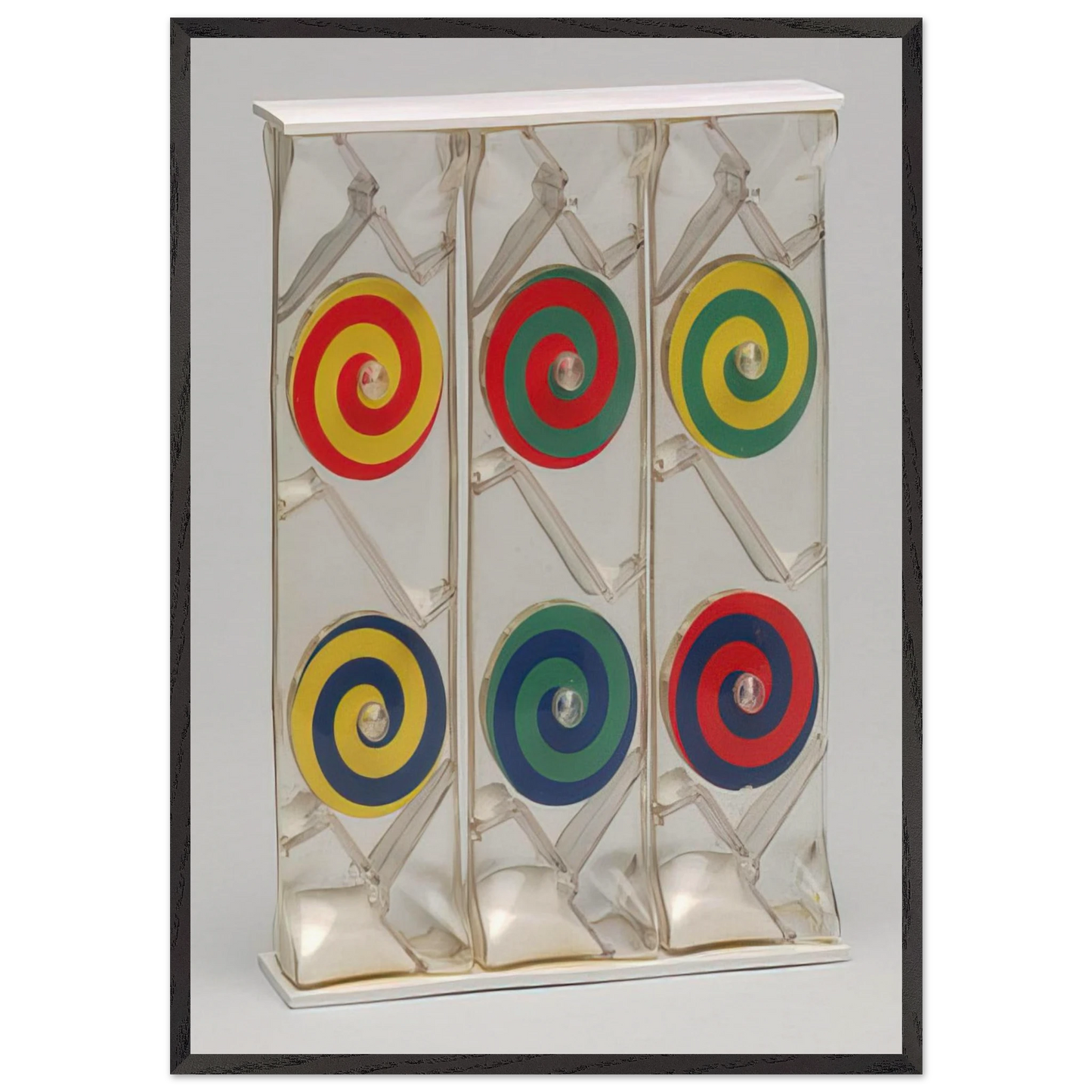 Girondella Kinetic Object - 1965 - Bruno Munari 70x100 cm / 28x40 inches Framed Art Print – Black Wooden Frame