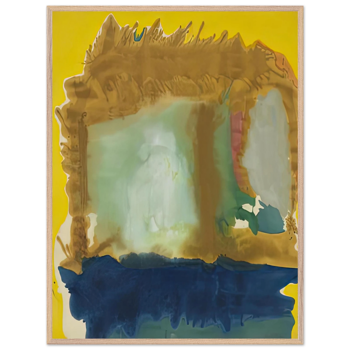 Helen Frankenthaler - Milkwood Arcade, 1963- Wall Art - 21x29.7 cm / 8x12" - Premium Wooden Framed Poster With Fine Art Paper-canvas - Wood frame