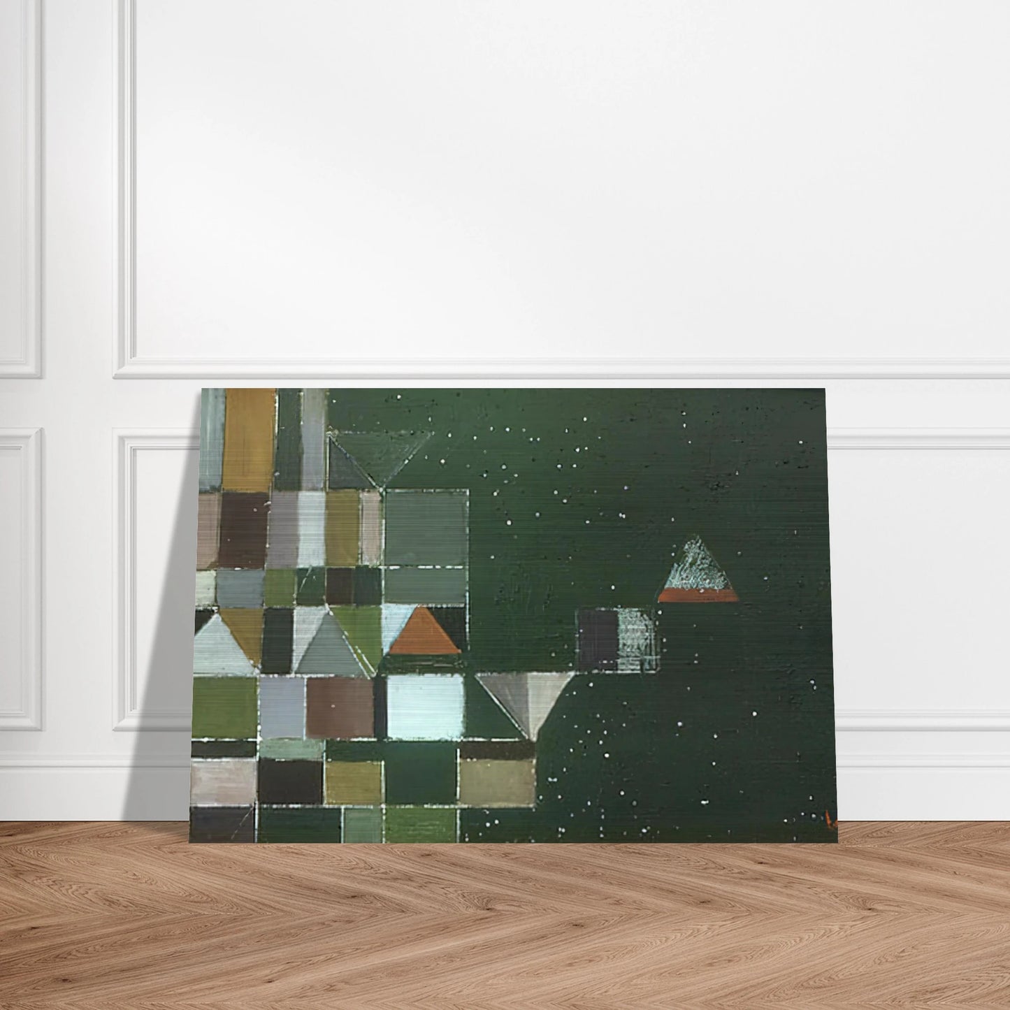 SQUARE MOTIF GREEN LILAC 1948 - Victor Pasmore Brushed Aluminum Print - 70x100 cm / 28x40 inches | Victor Pasmore Aluminum Print | Victor Pasmore Prints