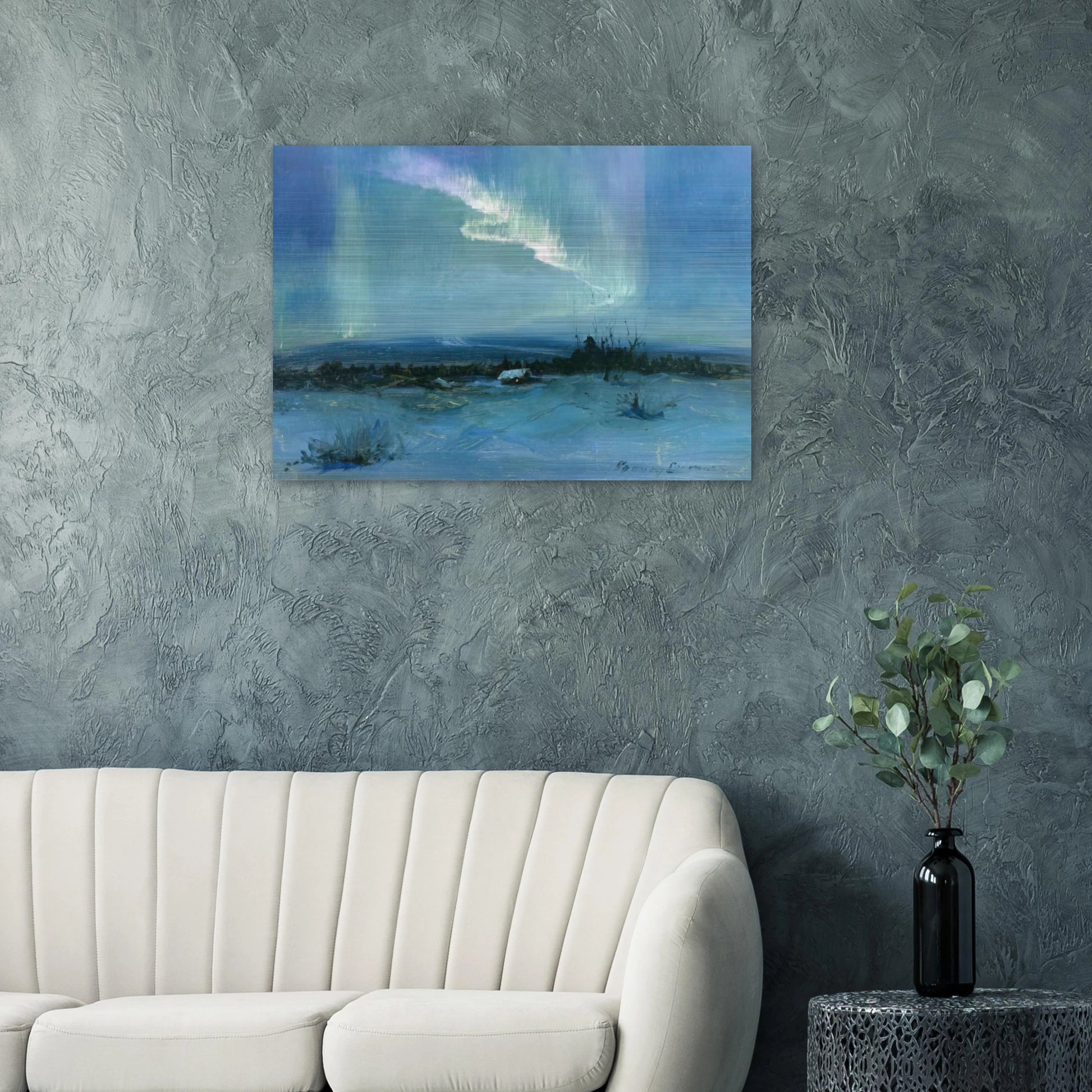 Northern Lights - Romanticism - Sydney Laurence Brushed Aluminum Print - 70x100 cm / 28x40 inches | Sydney Laurence Aluminum Print | Sydney Laurence Prints