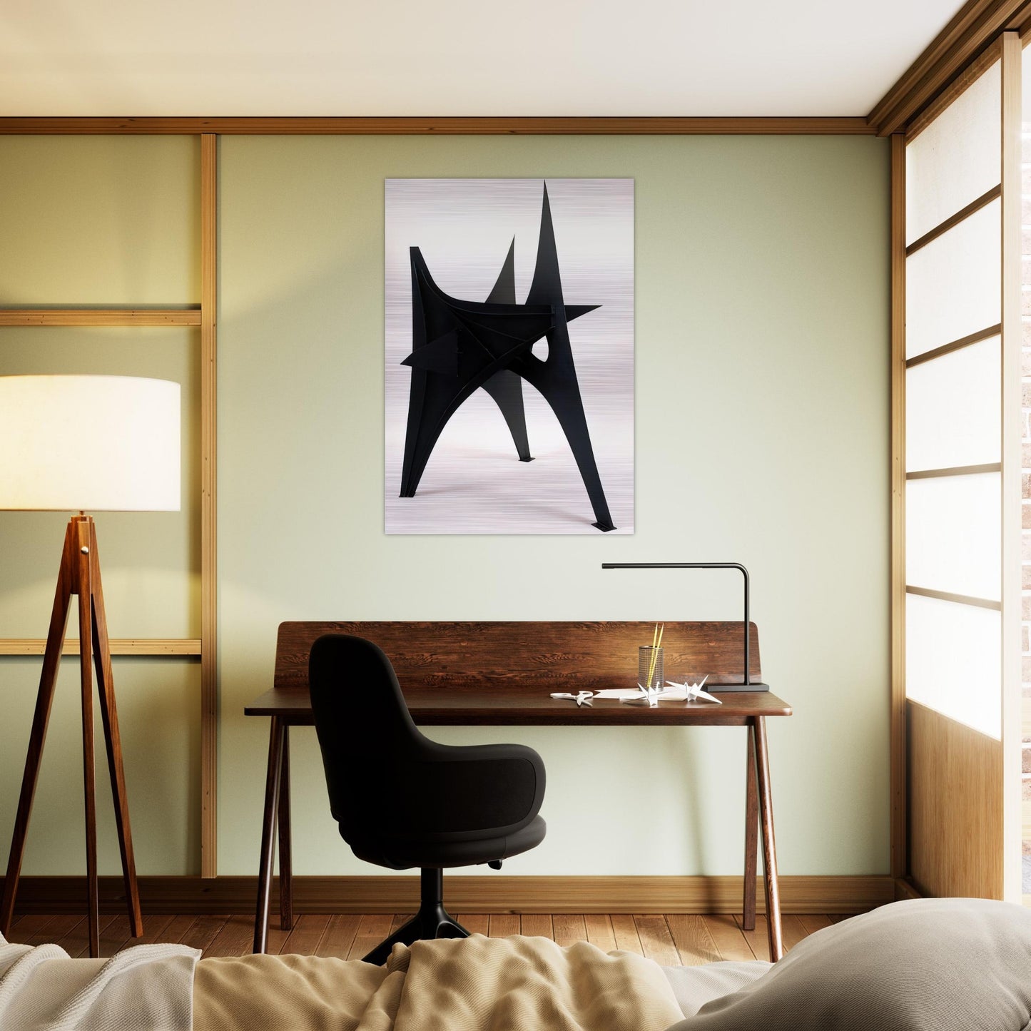 TROIS PICS INTERMEDIATE MAQUETTE 1967 - Alexander Calder Brushed Aluminum Print - 70x100 cm / 28x40 inches | Alexander Calder Aluminum Print | Alexander Calder Prints