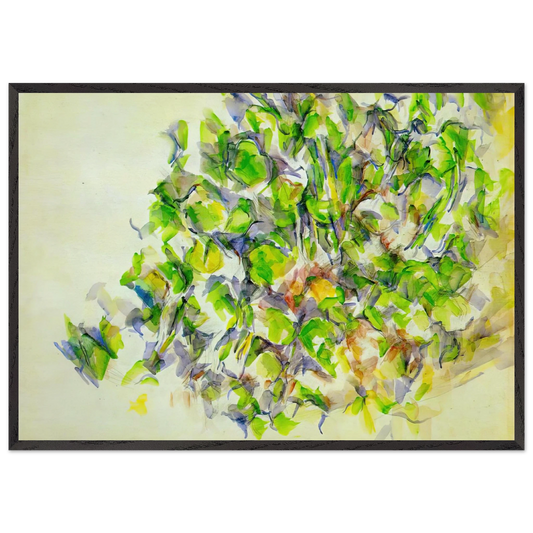 Foliage - Paul Cezanne 70x100 cm / 28x40 inches Framed Art Print – Black Wooden Frame