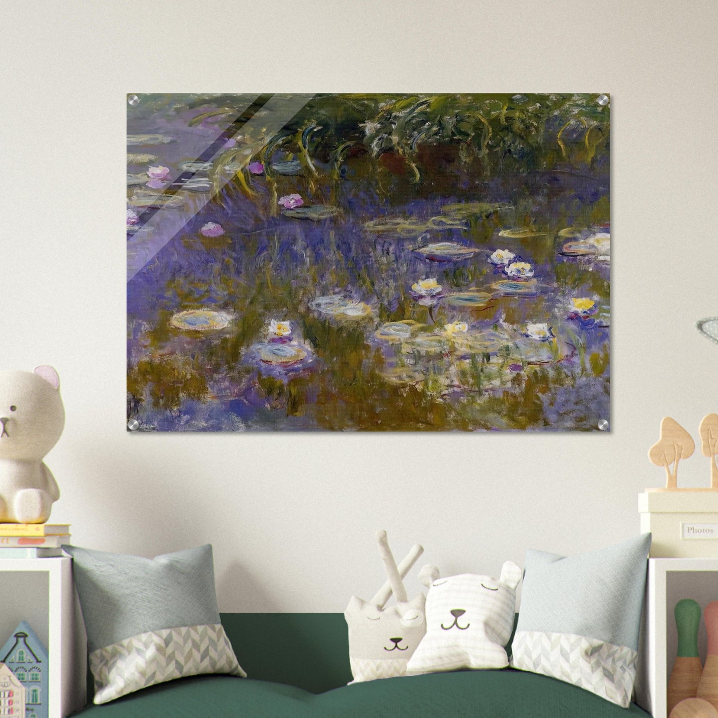 Water Lilies, Yellow and Lilac - claude monet Acrylic Print - 70x100 cm / 28x40″ inches | claude monet Wall Art | claude monet Prints