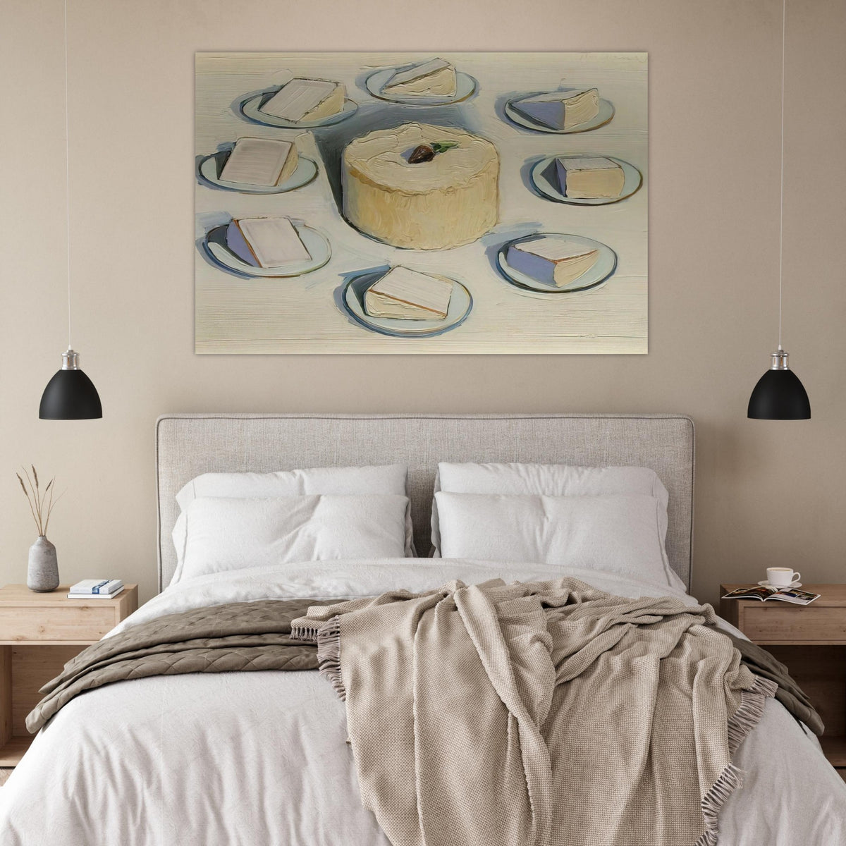 Around the Cake - 1962 - Wayne Thiebaud Art Prints - 100x150 cm / 40x60″ inches | Wayne Thiebaud Poster | Wayne Thiebaud Prints