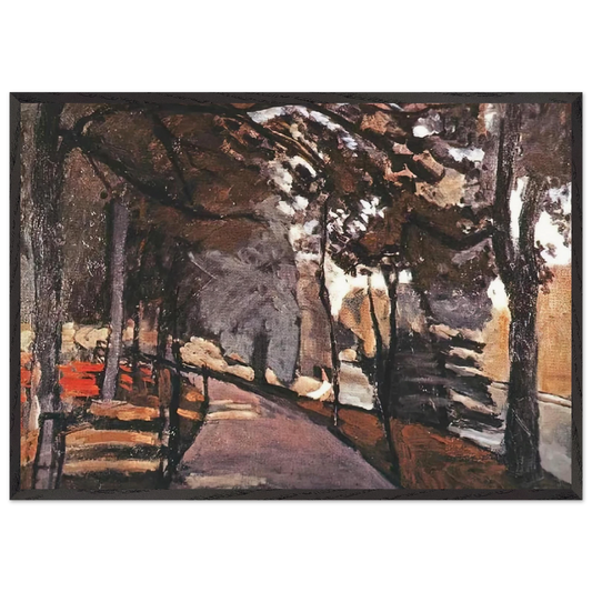 THE PATH IN THE BOIS DE BOULOGNE 1903 - Henri Matisse 70x100 cm / 28x40 inches Framed Art Print – Black Wooden Frame