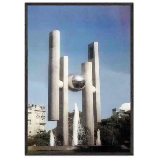 Homage to Democracy - 2000 - Gyula Kosice 70x100 cm / 28x40 inches Framed Art Print – Black Wooden Frame