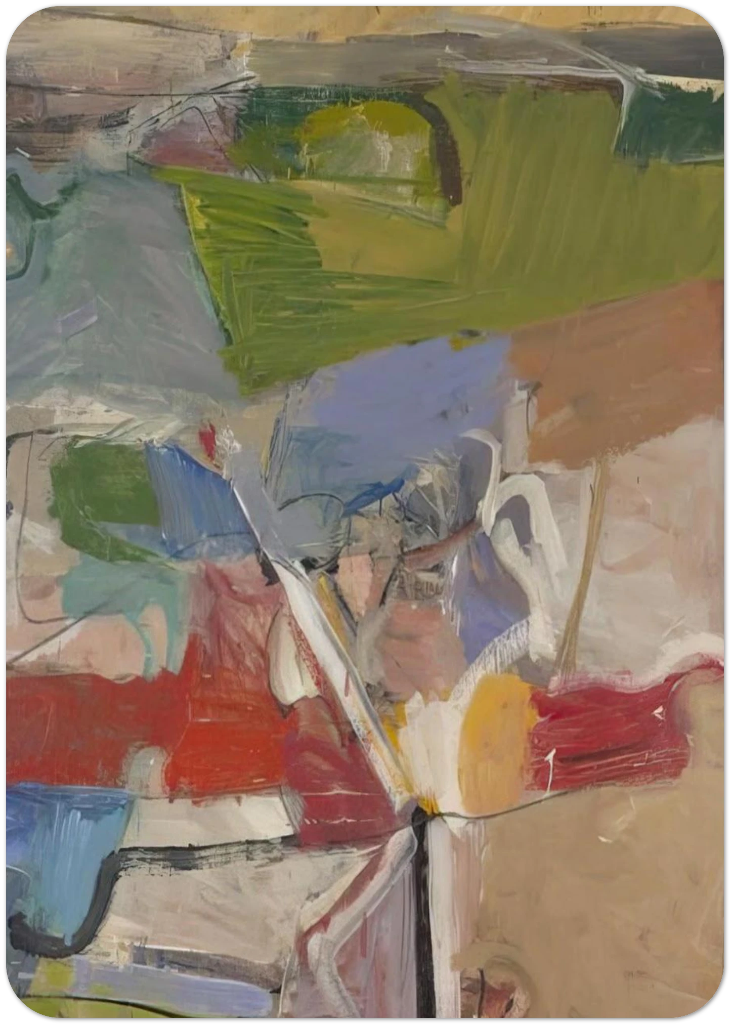 Berkeley #23 By Richard Diebenkorn Pack of 10 Post Cards | Richard Diebenkorn Post Cards | A6 (10.5 x 14.8 cm) - 4.1 x 5.8 inches