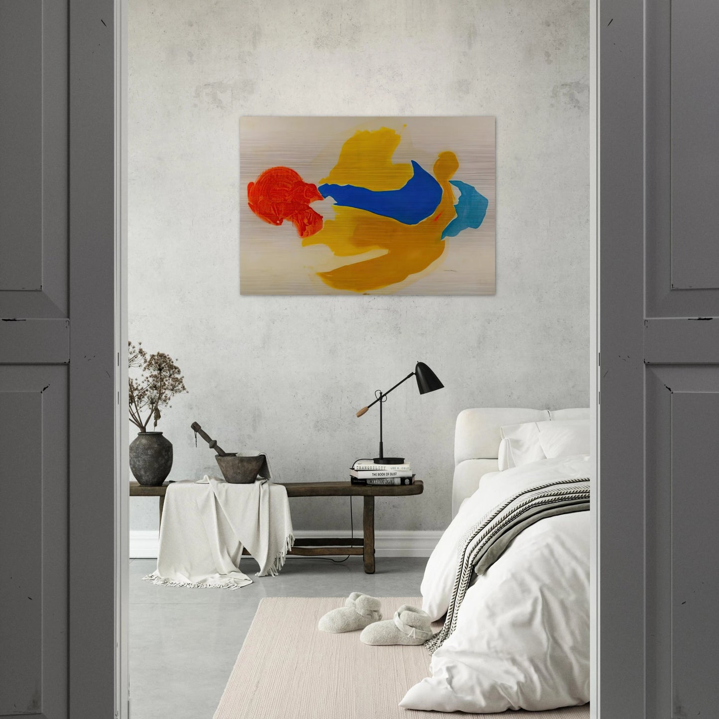 Blue Jay - 1963  United States - Helen Frankenthaler Brushed Aluminum Print - 70x100 cm / 28x40 inches | Helen Frankenthaler Aluminum Print | Helen Frankenthaler Prints