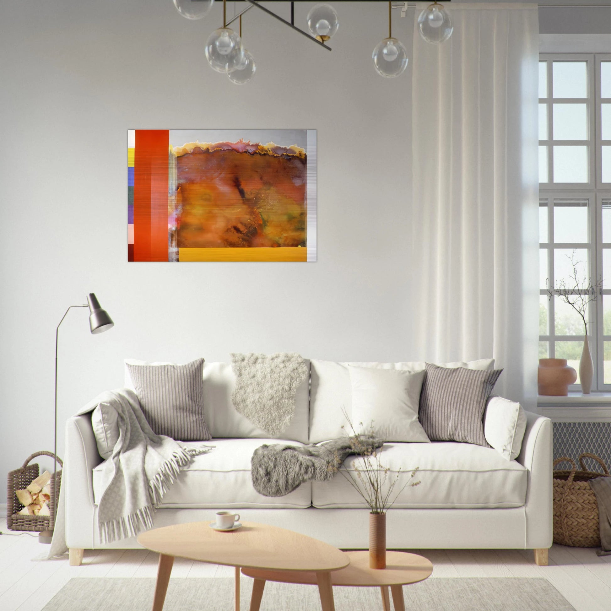 For The Ages - 1985 - Ronnie Landfield Brushed Aluminum Print - 70x100 cm / 28x40 inches | Ronnie Landfield Aluminum Print | Ronnie Landfield Prints