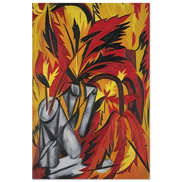 Flowers - 1912 - Natalia Goncharova Art Prints - 100x150 cm / 40x60″ inches | Natalia Goncharova Poster | Natalia Goncharova Prints