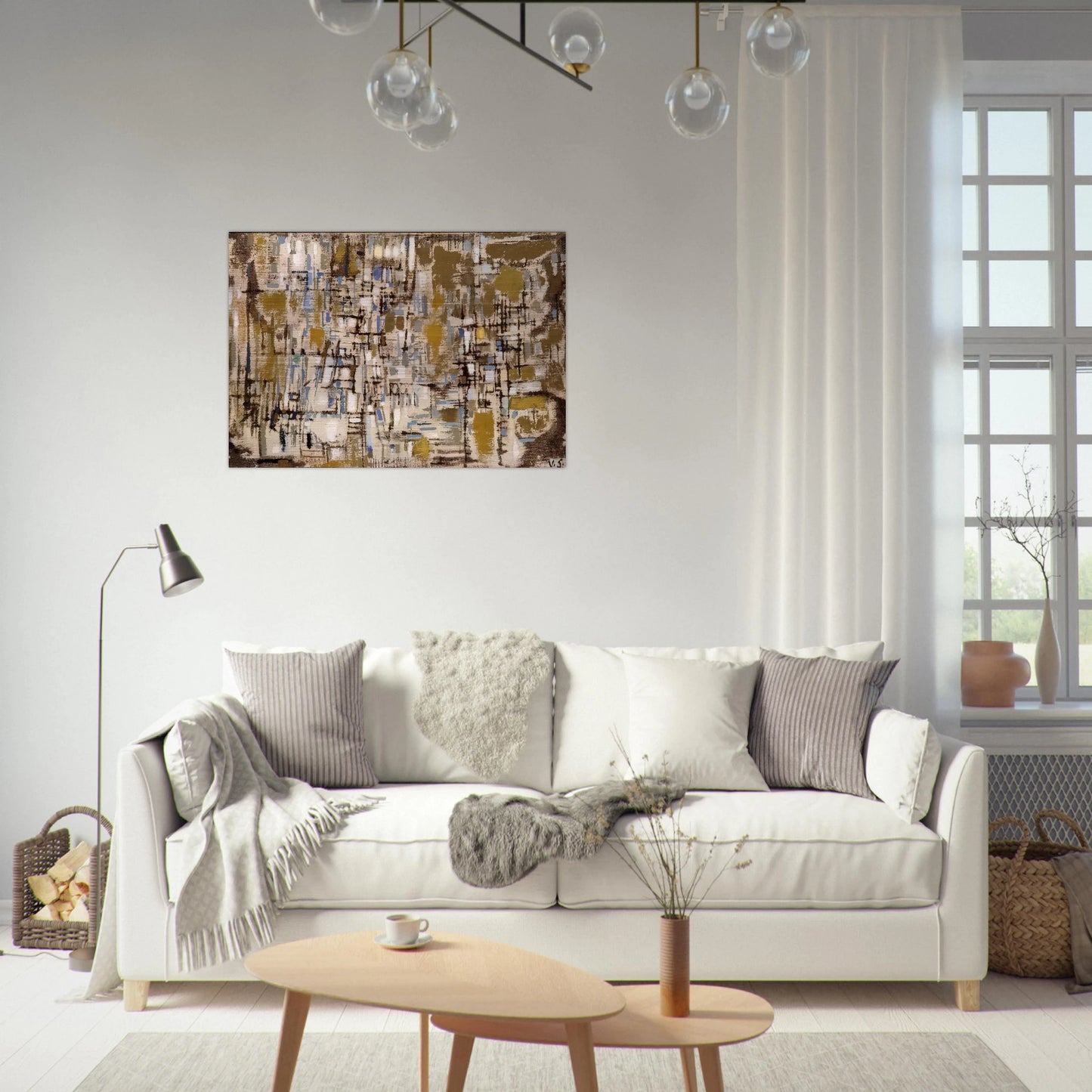 Untitled - 1952 - Maria Helena Vieira da Silva Brushed Aluminum Print - 70x100 cm / 28x40 inches | Maria Helena Vieira da Silva Aluminum Print | Maria Helena Vieira da Silva Prints