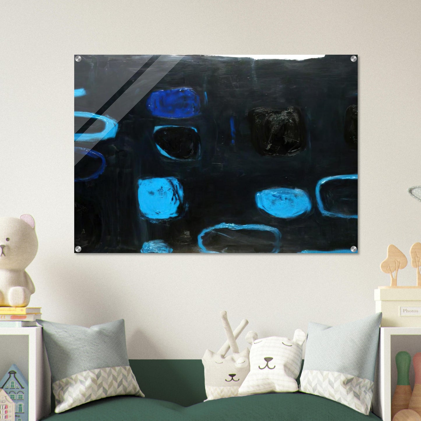 Composition with Blue and Black - 1959 - William Scott Acrylic Print - 70x100 cm / 28x40″ inches | William Scott Wall Art | William Scott Prints